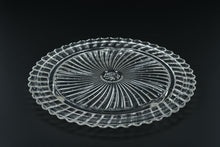 Load image into Gallery viewer, Pressed Crystal Serving Platter with Scalloped Edge – 11.5”
