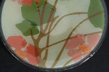 Load image into Gallery viewer, Peggy Karr Wildwood Fused Glass Floral Serving Platter 11.5 Inch Round
