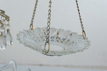 Load image into Gallery viewer, Vintage Hollywood Regency Scales of Justice Brass Tone Crystal Glass Centerpiece
