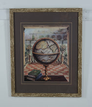 Load image into Gallery viewer, Decorative Globe Still Life – Framed World Map Interior Print
