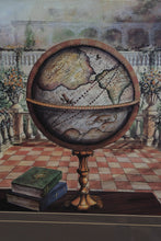 Load image into Gallery viewer, Decorative Globe Still Life – Framed World Map Interior Print

