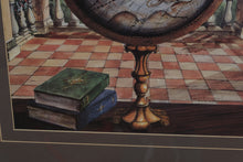 Load image into Gallery viewer, Decorative Globe Still Life – Framed World Map Interior Print
