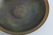 Load image into Gallery viewer, Vintage Asian Bronze Bowl Antelope Gazelle Medallion 10 Inch
