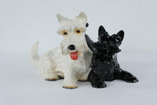 Load image into Gallery viewer, Goebel Scotty Dog Figurine Pair Black White Porcelain West Highland Terrier 14 Inch
