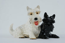 Load image into Gallery viewer, Goebel Scotty Dog Figurine Pair Black White Porcelain West Highland Terrier 14 Inch
