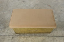 Load image into Gallery viewer, Brass Clad Cedar Lined Storage Bench with Upholstered Top
