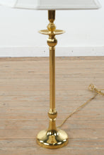 Load image into Gallery viewer, Polished Brass Table Lamp Traditional Style with White Shade
