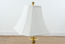 Load image into Gallery viewer, Polished Brass Table Lamp Traditional Style with White Shade
