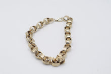 Load image into Gallery viewer, Gold Tone Engraved Chunky Link Statement Necklace Scroll Design
