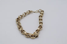 Load image into Gallery viewer, Gold Tone Engraved Chunky Link Statement Necklace Scroll Design
