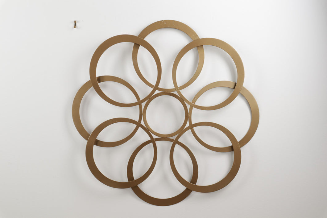 Gold Metal Circles - Wall Art - 24