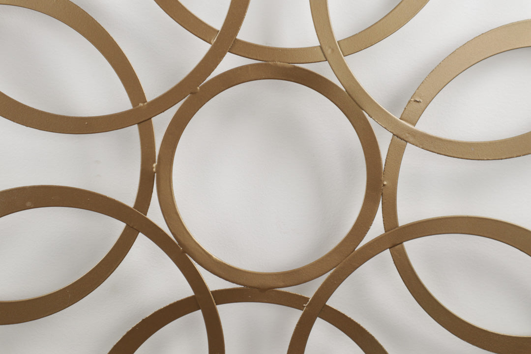 Gold Metal Circles - Wall Art - 24