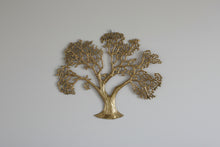 Load image into Gallery viewer, Gold Tone Metal Tree of Life Wall Sculpture 20x16 Organic Branch Decor
