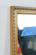 Load image into Gallery viewer, Vintage Gold Gilt Wood Wall Mirror 24 x 34 Ornate Rectangular Frame

