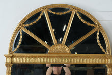 Load image into Gallery viewer, Pair of Decorative Arts Inc Gilt Arched Windowpane Wall Mirrors
