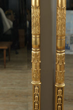 Load image into Gallery viewer, Pair of Decorative Arts Inc Gilt Arched Windowpane Wall Mirrors
