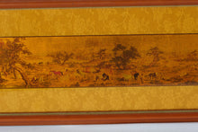 Load image into Gallery viewer, Giuseppe Castiglione One Hundred Stallions Gold Foil Framed Art Pair Chinese Landscape
