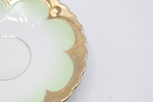 Load image into Gallery viewer, Vintage Japanese Porcelain Demitasse Cup Saucer Mint Green Heavy Gold Gilt
