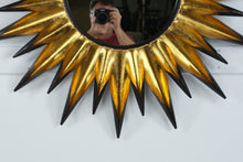 Load image into Gallery viewer, Gold Starburst Mirror – 38&quot; Round
