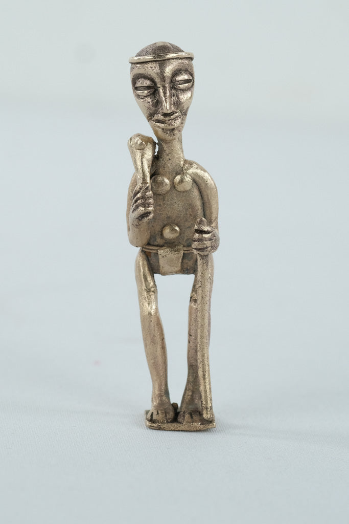 African Brass Tribal Figurine - 4