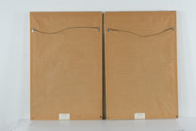 Load image into Gallery viewer, Set of 2 Framed Japanese Calligraphy Prints – “Love” &amp; “Sincerity” – Gold Leaf Background, Elegant Black Frames
