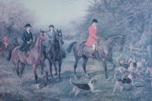 Load image into Gallery viewer, “Going for Cover” by Heywood Hardy – Framed Fox Hunting Print (30&quot; x 40&quot;)
