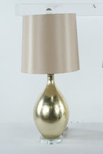 Load image into Gallery viewer, Pair of Golden Crackle Glass Table Lamps with Shades – 30” Tall
