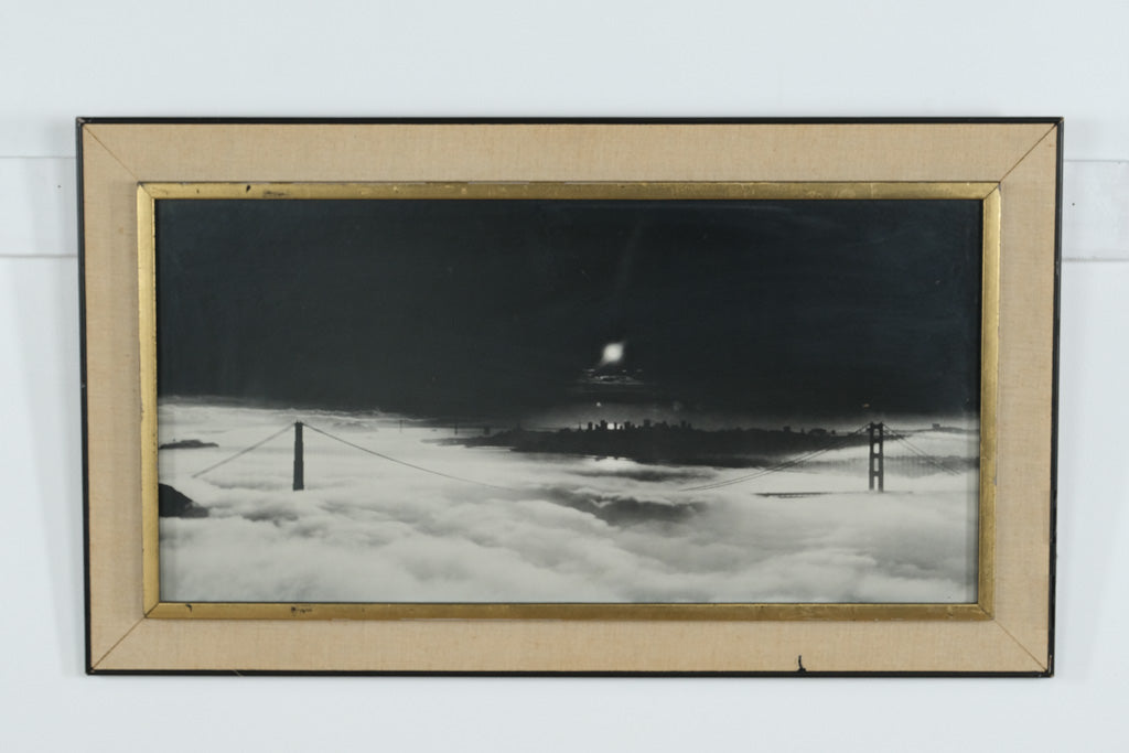 Golden Gate Bridge in Fog – Black & White Print (34