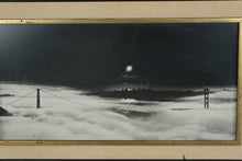 Load image into Gallery viewer, Golden Gate Bridge in Fog – Black &amp; White Print (34&quot; x 20&quot;)
