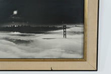 Load image into Gallery viewer, Golden Gate Bridge in Fog – Black &amp; White Print (34&quot; x 20&quot;)
