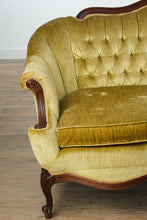 Load image into Gallery viewer, Antique Golden Velvet Sofa
