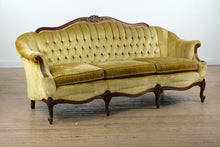 Load image into Gallery viewer, Antique Golden Velvet Sofa
