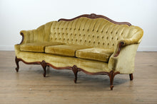 Load image into Gallery viewer, Antique Golden Velvet Sofa
