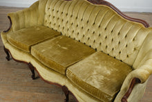 Load image into Gallery viewer, Antique Golden Velvet Sofa
