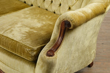 Load image into Gallery viewer, Antique Golden Velvet Sofa
