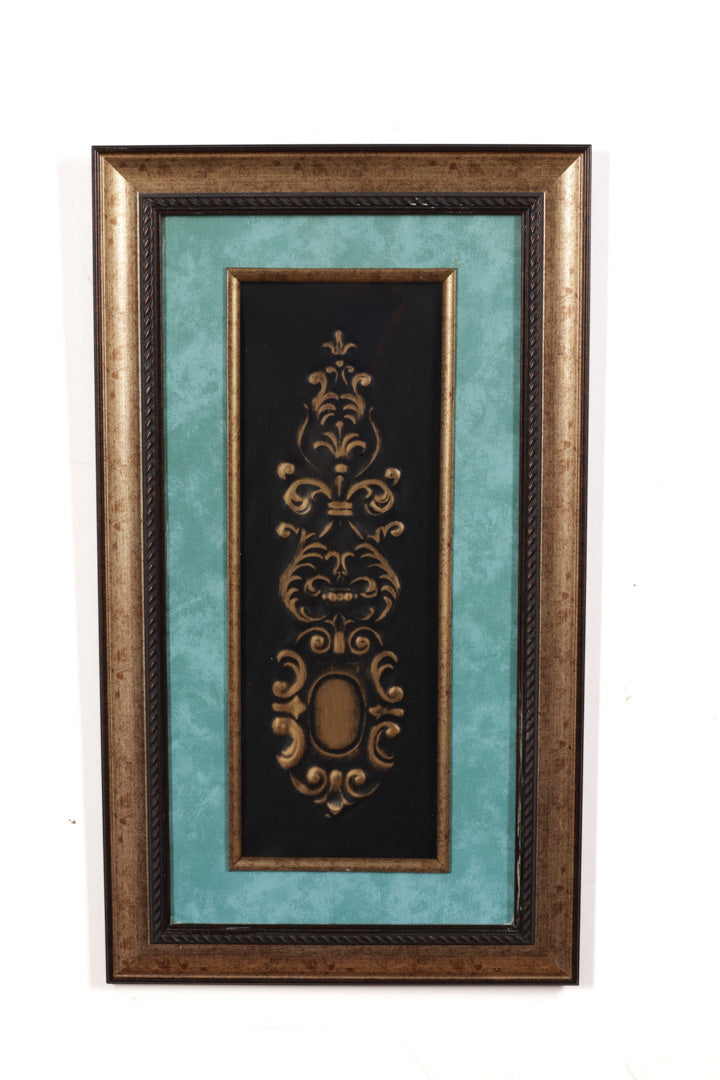 Golden Stamp Framed Art