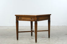 Load image into Gallery viewer, Gordon’s Inc. Mid-Century Walnut and Travertine Side Table with Drawer
