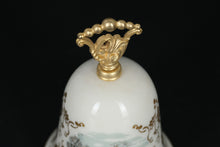 Load image into Gallery viewer, 🎄 Gorham Noel 1978 Christmas Bell – Fine China with Gold Accents &amp; Winter Scene – 4&quot; Tall
