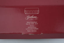 Load image into Gallery viewer, Gorham Althea C164 Full Lead Crystal Serving Bowl 8 Inch Germany Original Box
