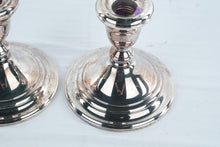 Load image into Gallery viewer, Gorham EP YC3000 Silver Plate Candlesticks Pair Classic Taper Candle Holders
