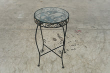 Load image into Gallery viewer, Wrought Iron Grape Vine Plant Stand Glass Top Tuscan Wine Decor 23 Inch
