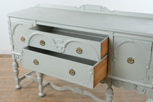 Load image into Gallery viewer, Painted Jacobean Style Buffet Sideboard with Cabinet Doors and Drawers
