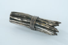 Load image into Gallery viewer, Maitland-Smith Style Silver Green Bean Sculpture – Cast Metal
