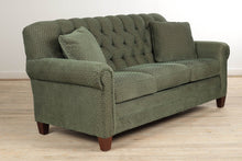 Load image into Gallery viewer, Green Couch with Tufted Back
