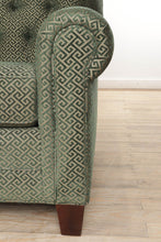 Load image into Gallery viewer, Green Couch with Tufted Back
