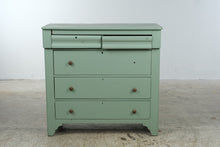 Load image into Gallery viewer, American Empire Style Sage Green Painted Wood Chest of Drawers
