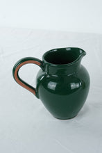 Load image into Gallery viewer, Lenox Portugal Green Ceramic Pitcher Creamer Vase Glossy Pottery 7 Inch
