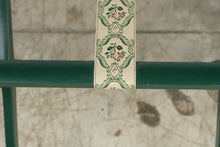 Load image into Gallery viewer, Green Wood Folding Luggage Rack Floral Fabric Straps Traditional Bedroom Stand
