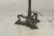 Load image into Gallery viewer, Antique Style Bronze Patina Cast Metal Floor Lamp Ornate 3 Light 61 Inch
