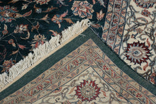 Load image into Gallery viewer, Large Persian-Style Wool Rug – 8.9’ x 12’ – Green with Ivory Border &amp; Floral Motif
